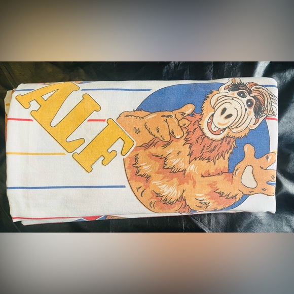 1986 Vintage ALF the Alien Twin Flatbed Bed Sheet - Picture 7 of 8
